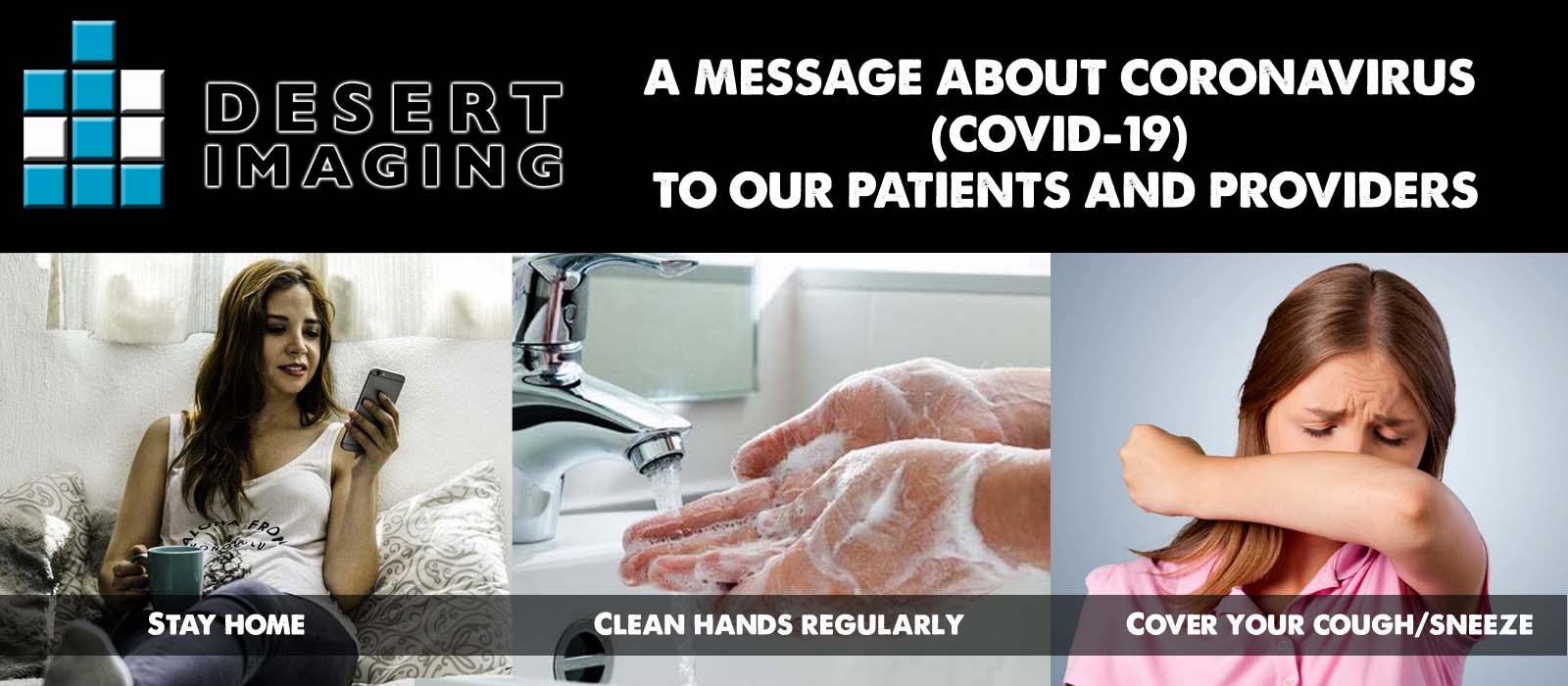 a message about coronavirus (covid-19) to our patients and providers